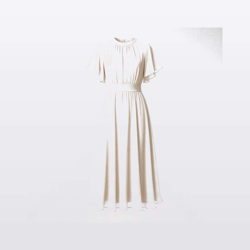 UNIQLO 女裝 雪紡層次洋裝 碎花